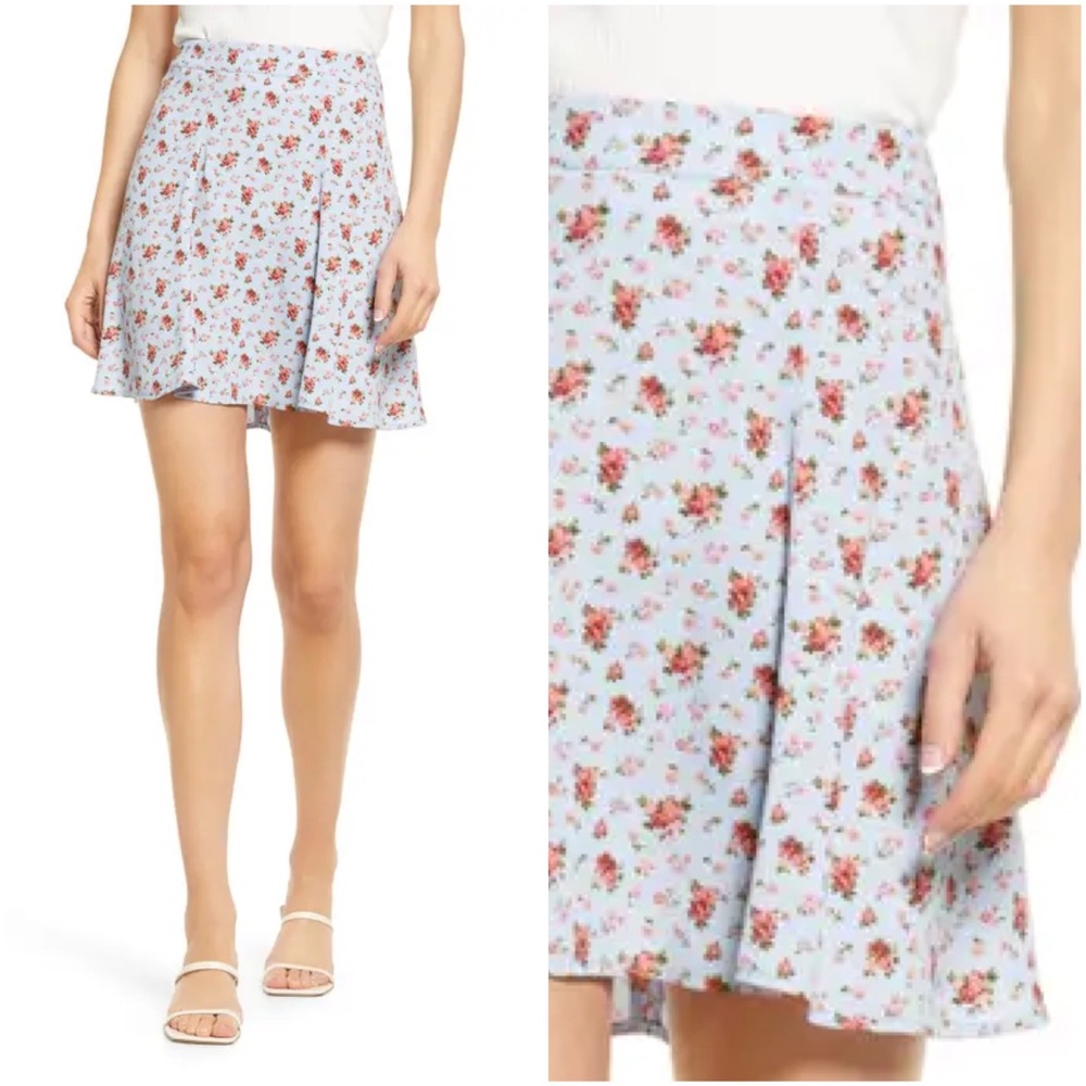 Reformation Flounce Floral Mini Skirt Size 8